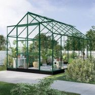 Växthus Neptunus - Grönt 11,2 m² härdat glas