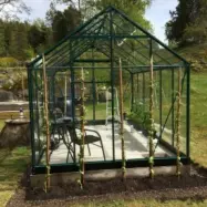 Växthus Neptunus - Grönt 9,6 m² härdat glas