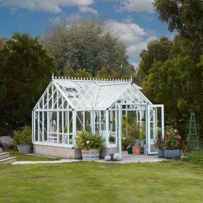 Växthus På Mur Oas Royal T Mur 14,4 M² Svart, Vit, Vit RAL 9010