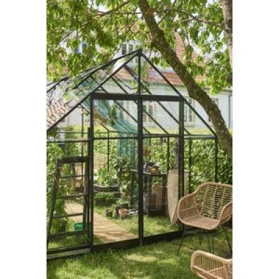 Växthus Qube 9,9 m² - Svart - Fristående växthus, Växthus