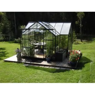 Växthus Saturnus 12,8 m² - Svart