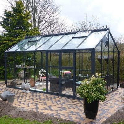 Växthus Spira 15,0 m², Aluminium, Ja