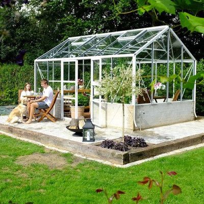 Växthus Spira Mur 13,1 m², Vit