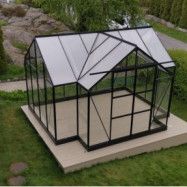 Växthus Triton 10,2 m² - svart + Bevattningstillbehör
