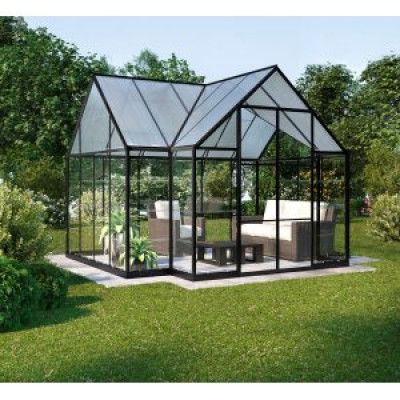 T-format Växthus Victory Orangery 10,2 m² + Växthusbord