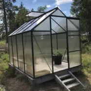 Växthus Walk-in 4,8 m² - Svart