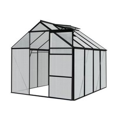 Växthus Walk-in 4,8 m² - Svart