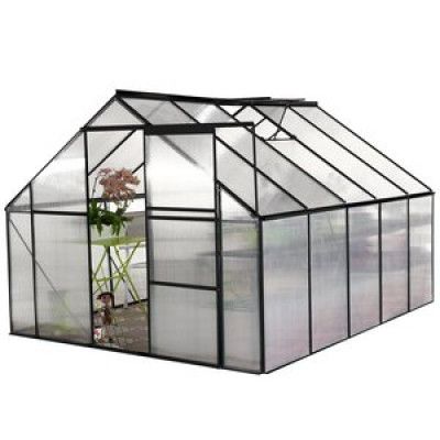 Växthus Walk-in - 7,8 m² - svart