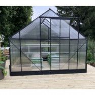 Växthus Walk-in - 7,8 m² - svart + Bevattningstillbehör